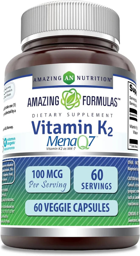 AMAZING FORMULAS - Amazing Formulas Vitamin K2 Menaq7 MK7 60 Capsulas - The Red Vitamin MX - Suplementos Alimenticios - {{ shop.shopifyCountryName }}