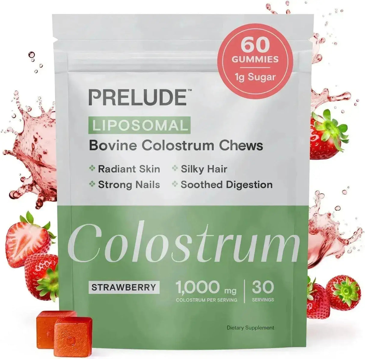 PRELUDE - Prelude Bovine Colostrum Chews 1000Mg. Strawberry 60 Gomitas - The Red Vitamin MX - Suplementos Alimenticios - {{ shop.shopifyCountryName }}
