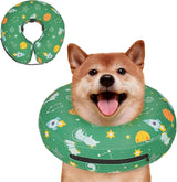 Toptakeit Elevated Inflatable Dog Collar GREEN LARGE