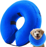 Infisu Soft Dog Cone Collar Inflatable BLUE EXTRA LARGE 18"-23"