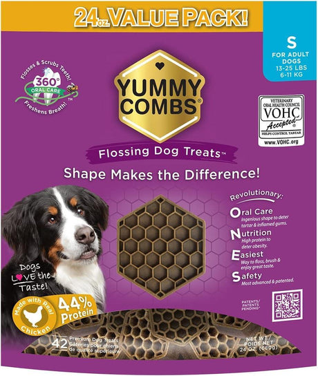 YUMMY COMBS - Yummy Combs Dental Treats for Small Dogs 42 Piezas - The Red Vitamin MX - Cuidado Dental Para Perros - {{ shop.shopifyCountryName }}