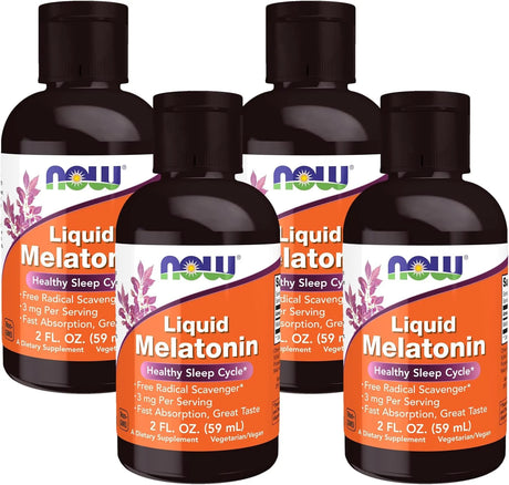 NOW SUPPLEMENTS - NOW Supplements Liquid Melatonin 3Mg. 59Ml. 4 Pack - The Red Vitamin MX - Suplementos Alimenticios - {{ shop.shopifyCountryName }}