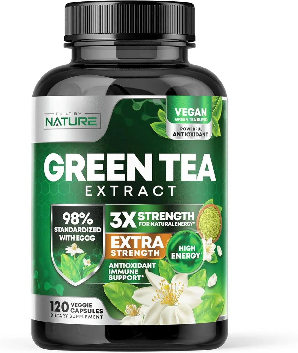 BUILT BY NATURE - Built by Nature Green Tea Extract 120 Capsulas - The Red Vitamin MX - Suplementos Alimenticios - {{ shop.shopifyCountryName }}