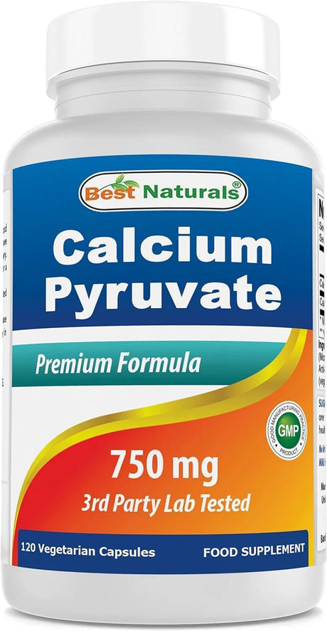 BEST NATURALS - Best Naturals Calcium Pyruvate 750Mg. 120 Capsulas - The Red Vitamin MX - Suplementos Alimenticios - {{ shop.shopifyCountryName }}