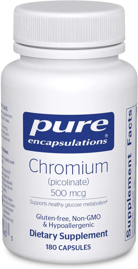 PURE ENCAPSULATIONS - Pure Encapsulations Chromium Picolinate 500mcg 180 Capsulas - The Red Vitamin MX - Suplementos Alimenticios - {{ shop.shopifyCountryName }}