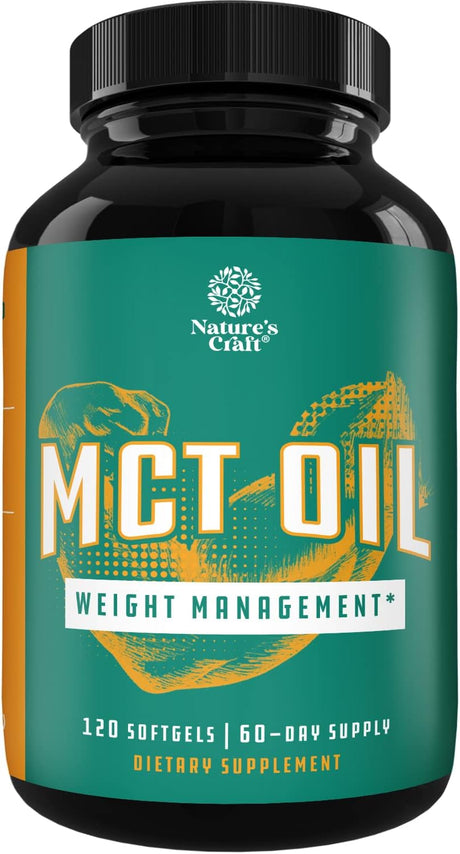 Natures Craft C8 MCT Coconut Oil Softgels 120 Capsulas Blandas - The Red Vitamin MX - Suplementos Alimenticios - NATURES CRAFT
