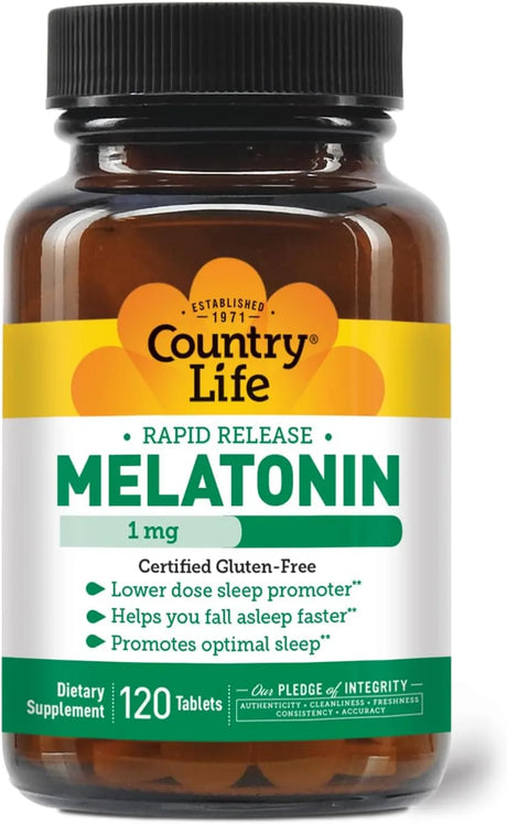 COUNTRY LIFE - Country Life Melatonin Sleep Aid 1Mg. 120 Tabletas - The Red Vitamin MX - Suplementos Alimenticios - {{ shop.shopifyCountryName }}