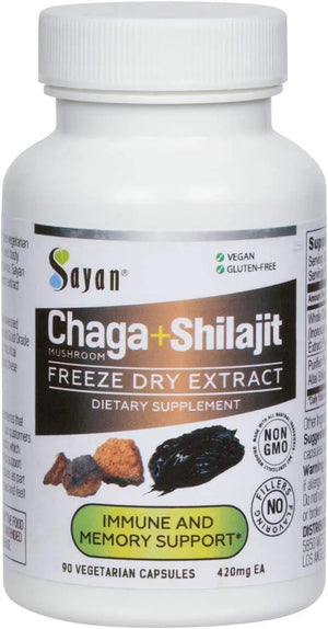 SAYAN - Sayan Siberian Chaga Mushroom Extract with Shilajit 90 Capsulas - The Red Vitamin MX - Suplementos Alimenticios - {{ shop.shopifyCountryName }}