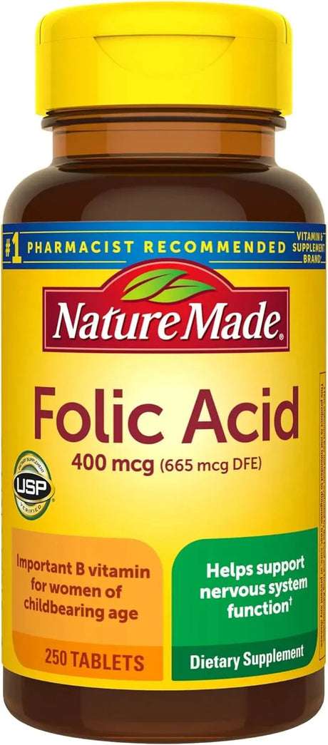 NATURE MADE - Nature Made Folic Acid 400mcg 250 Tabletas - The Red Vitamin MX - Suplementos Alimenticios - {{ shop.shopifyCountryName }}