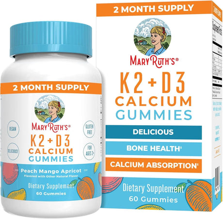 MARY RUTH ORGANICS - MaryRuth Organics Calcium with Vitamin D & Vitamin K2 60 Gomitas - The Red Vitamin MX - Suplementos Alimenticios - {{ shop.shopifyCountryName }}