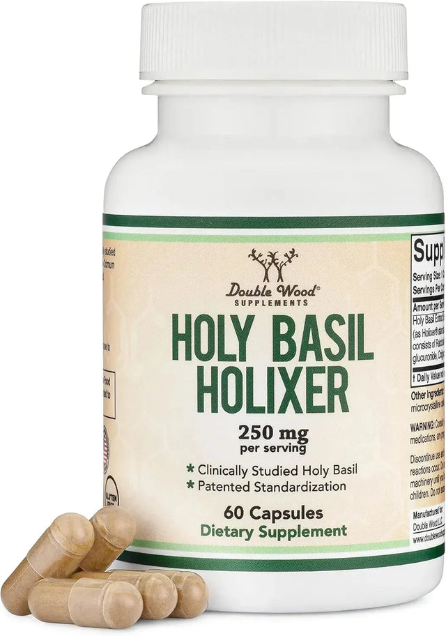 DOUBLE WOOD SUPPLEMENTS - Double Wood Supplements Holixer Holy Basil 60 Capsulas - The Red Vitamin MX - Suplementos Alimenticios - {{ shop.shopifyCountryName }}