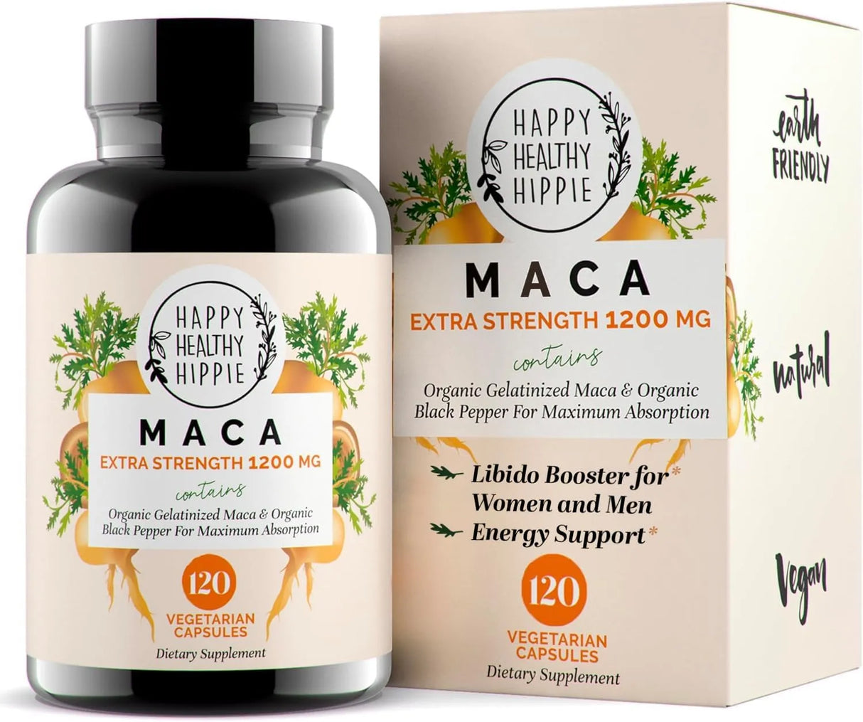 HAPPY HEALTHY HIPPIE - Happy Healthy Hippie Organic Maca Root 1200Mg. 120 Capsulas - The Red Vitamin MX - Suplementos Alimenticios - {{ shop.shopifyCountryName }}