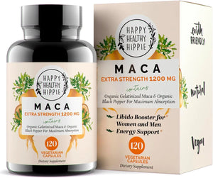 HAPPY HEALTHY HIPPIE - Happy Healthy Hippie Organic Maca Root 1200Mg. 120 Capsulas - The Red Vitamin MX - Suplementos Alimenticios - {{ shop.shopifyCountryName }}