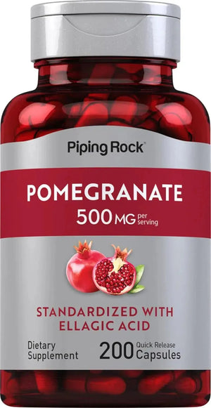 PIPING ROCK - Piping Rock Pomegranate Extract 500Mg. 200 Capsulas - The Red Vitamin MX - Suplementos Alimenticios - {{ shop.shopifyCountryName }}