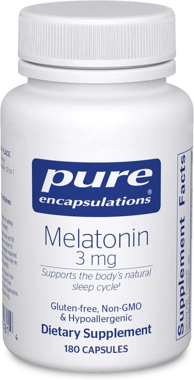 PURE ENCAPSULATIONS - Pure Encapsulations Melatonin 3Mg. 180 Capsulas - The Red Vitamin MX - Suplementos Alimenticios - {{ shop.shopifyCountryName }}