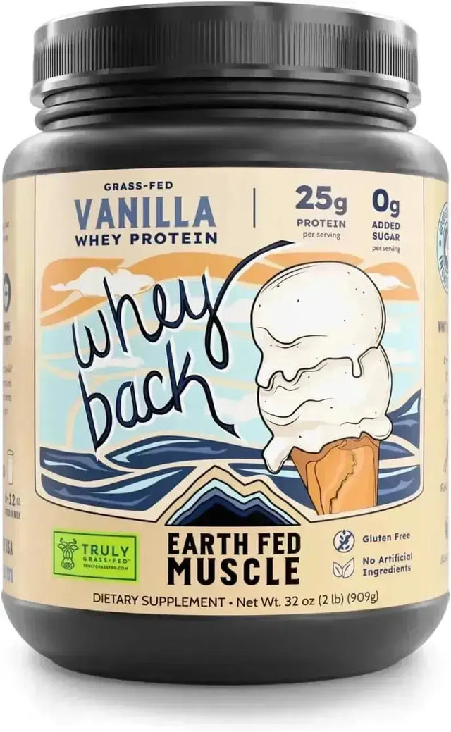 EARTH FED MUSCLE - Earth Fed Muscle Whey Back Vanilla Truly Grass Fed Whey 909Gr. - The Red Vitamin MX - Suplementos Alimenticios - {{ shop.shopifyCountryName }}