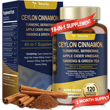 TOTARIA - Totaria 18-in-1 Ceylon Cinnamon 120 Capsulas - The Red Vitamin MX - Suplementos Alimenticios - {{ shop.shopifyCountryName }}