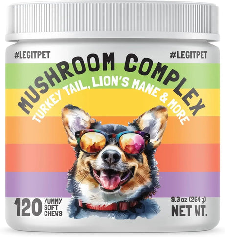 LEGITPET - LEGITPET Mushroom Complex Treats for Dogs 120 Masticables - The Red Vitamin MX - Suplementos Herbales Para Perros - {{ shop.shopifyCountryName }}