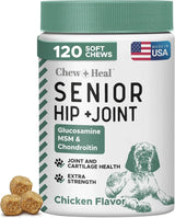 CHEW + HEAL - Chew + Heal Labs Senior Hip and Joint Chicken Flavor 120 Masticables - The Red Vitamin MX - Cuidado De Cadera Y Articulaciones Para Perros - {{ shop.shopifyCountryName }}