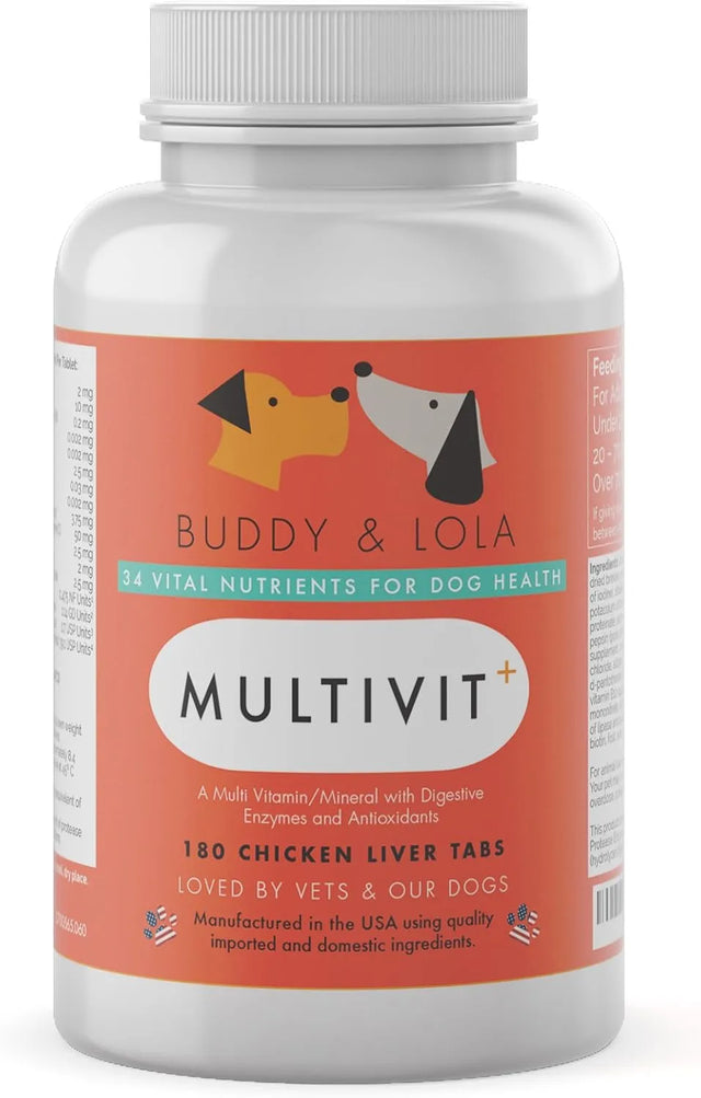 BUDDY & LOLA - Buddy & Lola Multivitamin For Dogs Advanced Daily Chicken Liver Taste 180 Tabletas Masticables - The Red Vitamin MX - Multivitamínicos Para Perros - {{ shop.shopifyCountryName }}