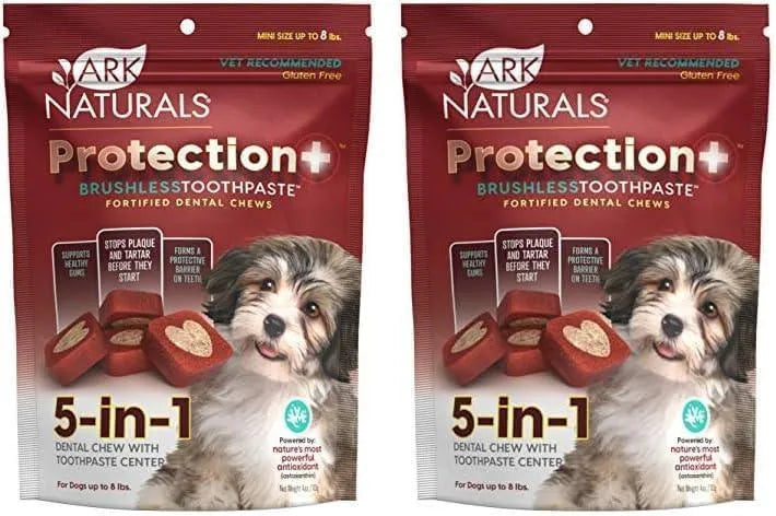 ARK NATURALS - ARK NATURALS Protection+ Brushless Toothpaste Dog Dental Chews for Mini Breeds 113Gr 2 Pack - The Red Vitamin MX - Cuidado Dental Para Perros - {{ shop.shopifyCountryName }}