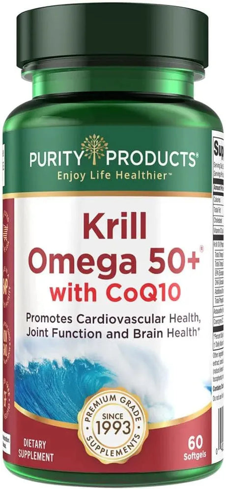 PURITY PRODUCTS - Purity Products Krill Omega 50+ with CoQ10 60 Capsulas Blandas - The Red Vitamin MX - Suplementos Alimenticios - {{ shop.shopifyCountryName }}