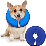 MIDOG Inflatable Dog Cone Collar PinkBlue SMALL Neck 8"-11"