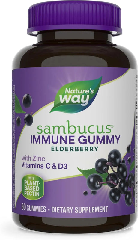 NATURE'S WAY - Nature’s Way Sambucus Elderberry Immune Gummies 60 Gomitas - The Red Vitamin MX - Suplementos Alimenticios - {{ shop.shopifyCountryName }}