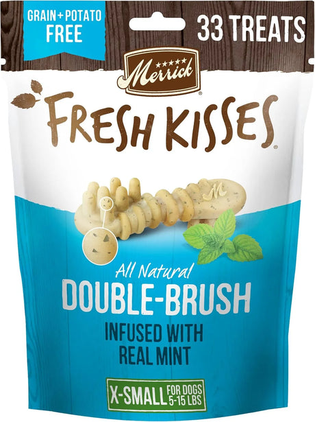 MERRICK - Merrick Fresh Kisses Natural Dental Chews Toothbrush Treat For Tiny Dogs 5-15 Lbs 33 Piezas - The Red Vitamin MX - Cuidado Dental Para Perros - {{ shop.shopifyCountryName }}