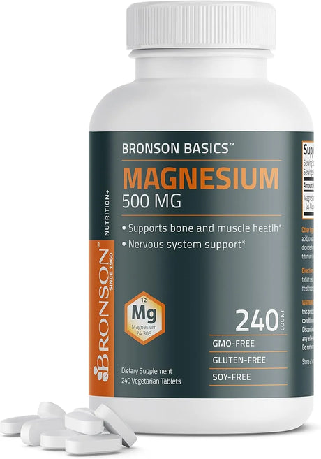 BRONSON - Bronson Magnesium 500Mg. 240 Tabletas - The Red Vitamin MX - Suplementos Alimenticios - {{ shop.shopifyCountryName }}