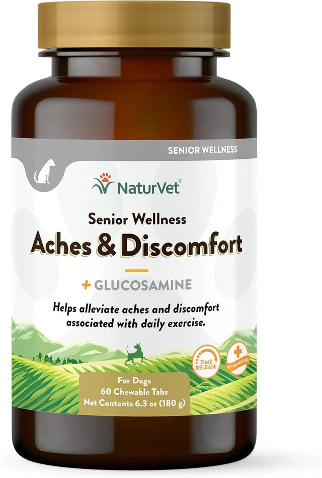 NATURVET - NaturVet Senior Wellness Aches & Discomfort for Dogs Plus Glucosamine 60 Tabletas Masticables - The Red Vitamin MX - Cuidado De Cadera Y Articulaciones Para Perros - {{ shop.shopifyCountryName }}