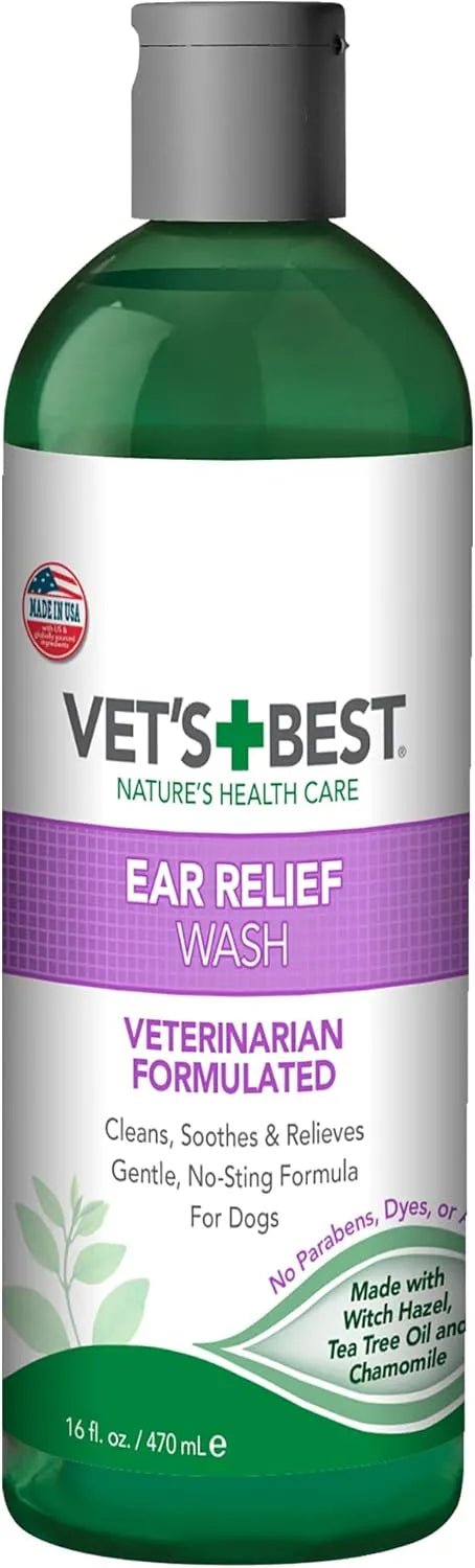 VET'S BEST - Vet's Best Dog Ear Relief Wash 16 Fl.Oz. - The Red Vitamin MX - Cuidado Del Oído De Perros - {{ shop.shopifyCountryName }}