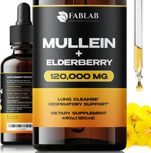 FABLAB - FabLab Mullein Leaf Extract with Elderberry 120,000Mg. 4 Fl.Oz. - The Red Vitamin MX - Suplementos Alimenticios - {{ shop.shopifyCountryName }}