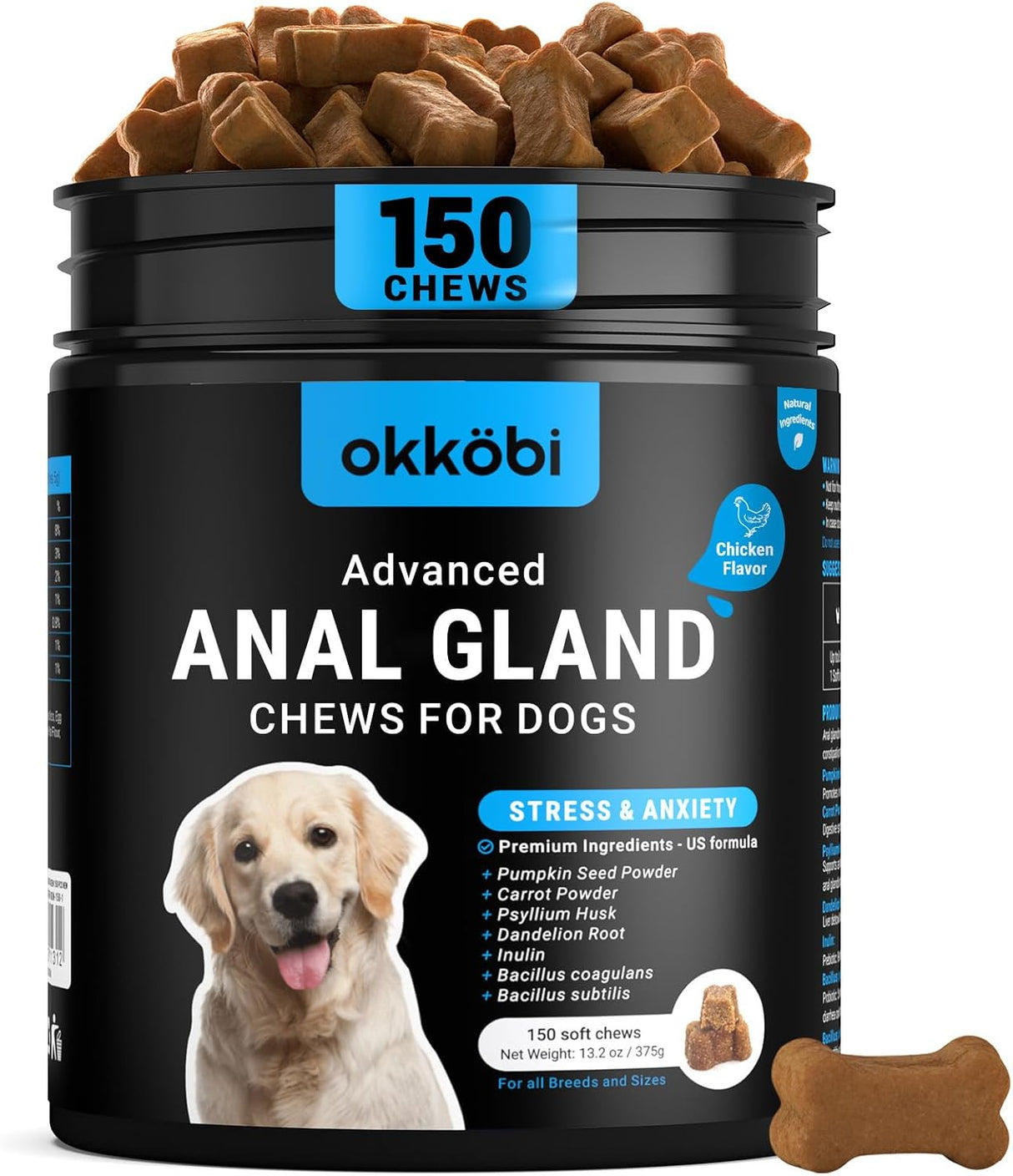 OKKOBI Anal Gland Chews 150 Masticables