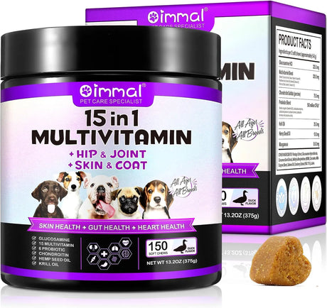 OIMMAL - OIMMAL 15 in 1 Dog Vitamins 150 Masticables - The Red Vitamin MX - Multivitamínicos Para Perros - {{ shop.shopifyCountryName }}