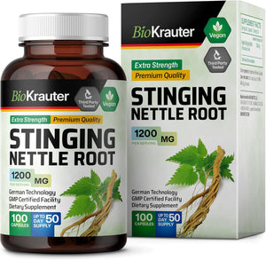 BIOKRAUTER - BIO KRAUTER Stinging Nettle 1200Mg. 100 Capsulas - The Red Vitamin MX - Suplementos Alimenticios - {{ shop.shopifyCountryName }}