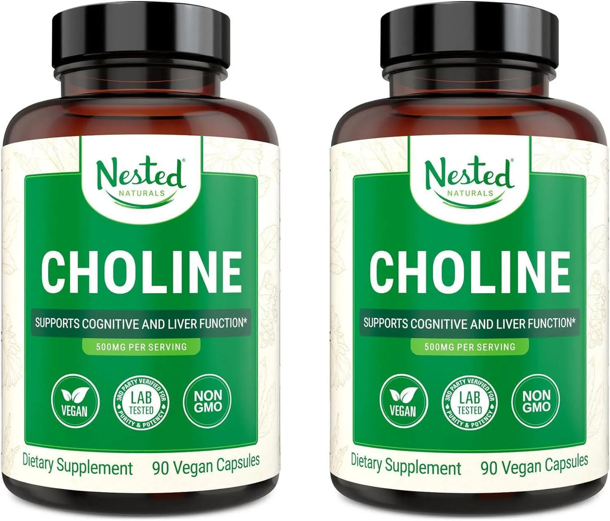 NESTED NATURALS - Nested Naturals Choline Bitartrate 500Mg. 90 Capsulas 2 Pack - The Red Vitamin MX - Suplementos Alimenticios - {{ shop.shopifyCountryName }}