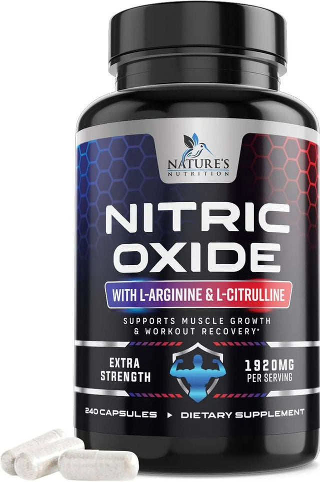 NATURE'S NUTRITION - Nature's Nutrition Extra Strength Nitric Oxide 240 Capsulas - The Red Vitamin MX - Suplementos Alimenticios - {{ shop.shopifyCountryName }}