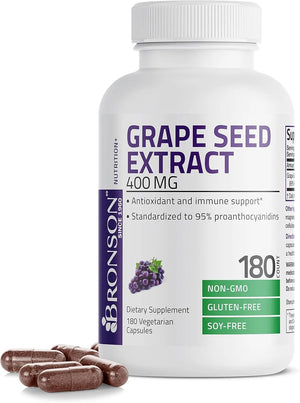 BRONSON - Bronson Grape Seed Extract 400Mg. 180 Capsulas - The Red Vitamin MX - Suplementos Alimenticios - {{ shop.shopifyCountryName }}