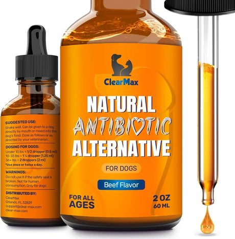 CLEAR MAX - Clear Max Natural Antibiotics for Dogs for Allergies Infections Coughs Digestive Moments 2 Fl.Oz. - The Red Vitamin MX - Medicamentos Sin Receta Para Perros - {{ shop.shopifyCountryName }}