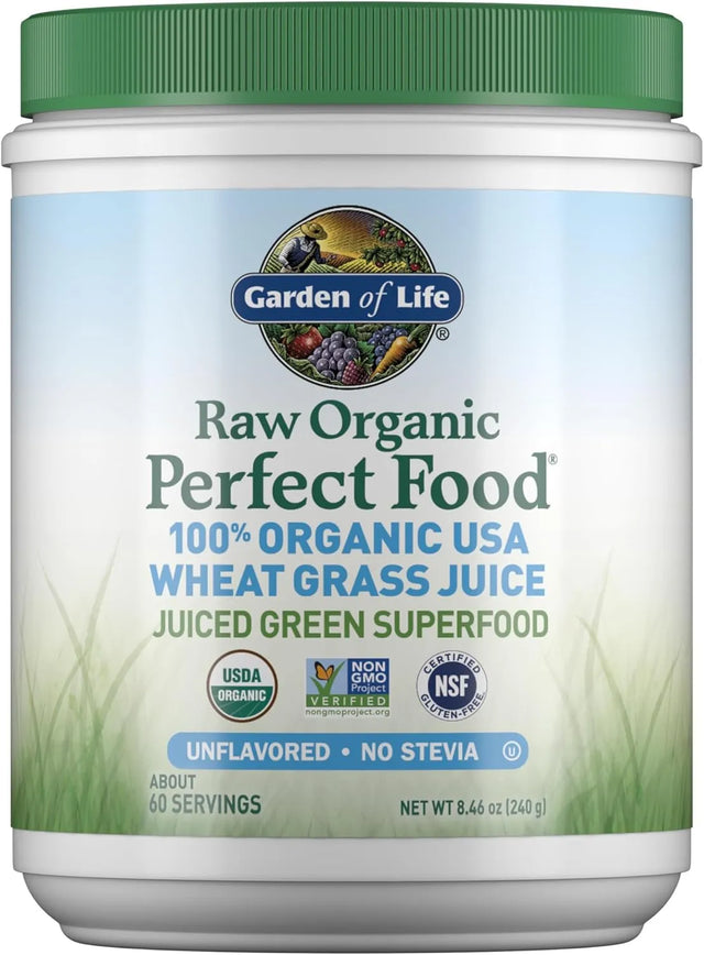 GARDEN OF LIFE - Garden of Life Raw 100% Organic Perfect Food USA Wheat Grass Juice 60 Servicios 240Gr. - The Red Vitamin MX - Suplementos Alimenticios - {{ shop.shopifyCountryName }}