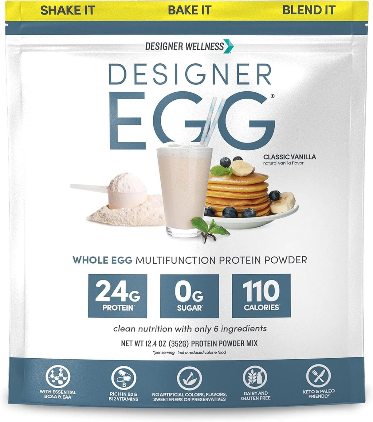 DESIGNER WELLNESS - Designer Wellness Designer Egg Natural Egg Yolk & Egg White Protein Powder Classic Vanilla 352Gr. - The Red Vitamin MX - Suplementos Alimenticios - {{ shop.shopifyCountryName }}