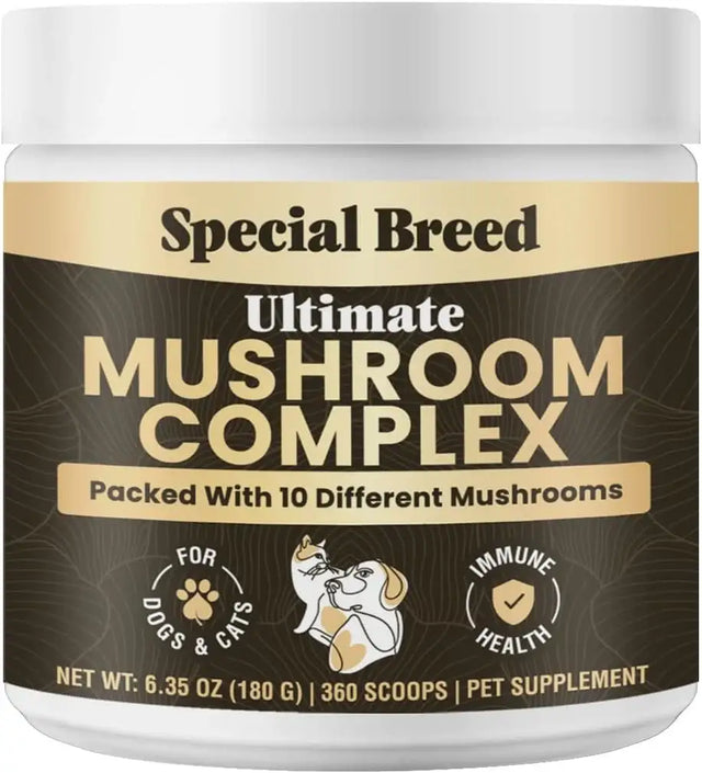 SPECIAL BREED - Special Breed Mushroom Powder for Dogs & Cats 360 Servicios 180Gr. - The Red Vitamin MX - Suplementos Herbales Para Perros - {{ shop.shopifyCountryName }}