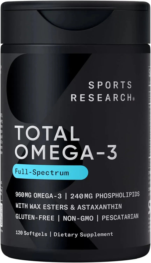 SPORTS RESEARCH - Sports Research Total Omega-3 Fish Oil 960Mg. 120 Capsulas Blandas - The Red Vitamin MX - Suplementos Alimenticios - {{ shop.shopifyCountryName }}