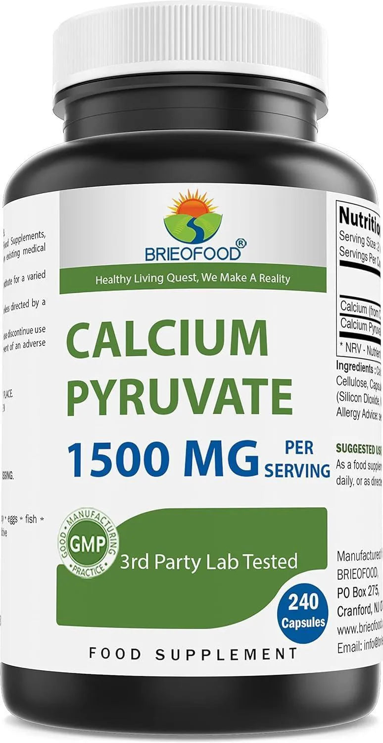 BRIEOFOOD - Brieofood Calcium Pyruvate 1500Mg. 240 Capsulas - The Red Vitamin MX - Suplementos Alimenticios - {{ shop.shopifyCountryName }}