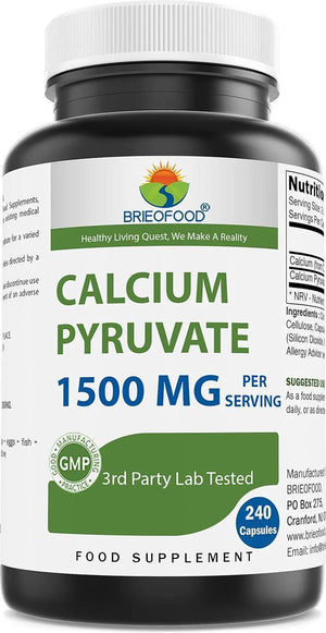 BRIEOFOOD - Brieofood Calcium Pyruvate 1500Mg. 240 Capsulas - The Red Vitamin MX - Suplementos Alimenticios - {{ shop.shopifyCountryName }}