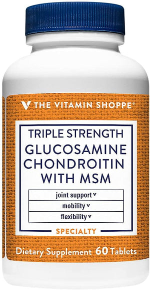 The Vitamin Shoppe Triple Strength Glucosamine Chondroitin with MSM 60 Tabletas