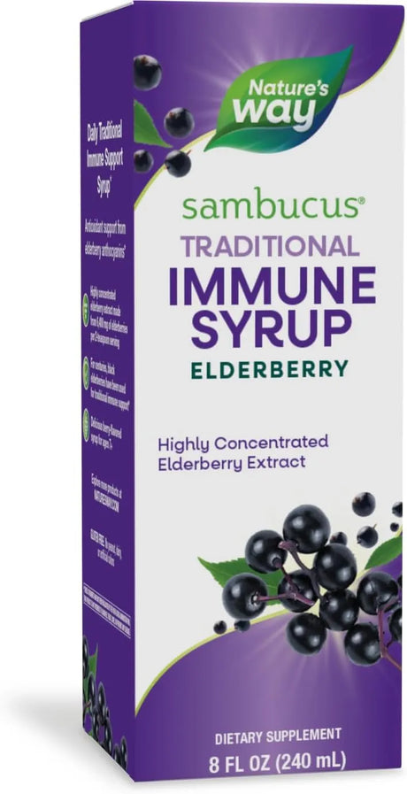 NATURE'S WAY - Nature’s Way Sambucus Elderberry Traditional Immune Syrup 8 Fl.Oz. - The Red Vitamin MX - Suplementos Alimenticios - {{ shop.shopifyCountryName }}