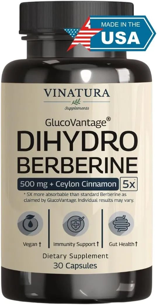 VINATURA - Vinatura Dihydroberberine 500Mg. with Ceylon Cinnamon 30 Capsulas - The Red Vitamin MX - Suplementos Alimenticios - {{ shop.shopifyCountryName }}