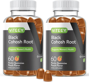 Viteey Black Cohosh for Menopause Gummies for Women 60 Gomitas 2 Pack